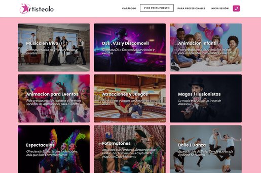 web-project-to-hire-artists-55 | Diseño Web y Desarrollo por Teo Salas